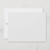 Correspondance Carte de note blanche bleu marine moderne (Dos)