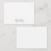 Correspondance Carte de note blanche gris de nom de couple (Devant / Derrière)