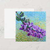 Correspondance Carte de note blanche Lupine (Devant / Derrière)