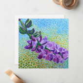 Correspondance Carte de note blanche Lupine (Devant/Arrière en situation)