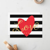 Correspondance Carte de note blanche pour l'amour moderne (Devant/Arrière en situation)