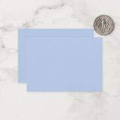 Correspondance Carte de note bleu ciel doux (Devant/Arrière en situation)