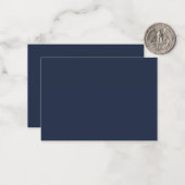 Correspondance Carte de note bleu nuit foncé (Devant/Arrière en situation)