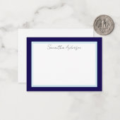 Correspondance Carte de note bleue personnalisée (Devant/Arrière en situation)