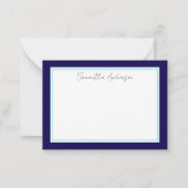 Correspondance Carte de note bleue personnalisée (Devant)