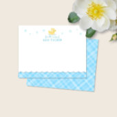 Correspondance Carte de note bleue préppée en caoutchouc