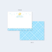 Correspondance Carte de note bleue préppée en caoutchouc