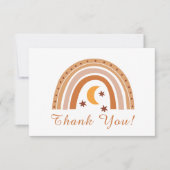 Correspondance Carte de note Boho Rainbow Thank (Devant)