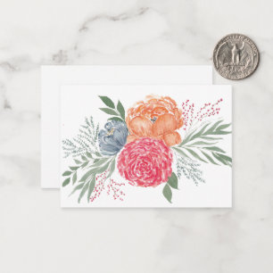 Correspondance Carte de note Bouquet d'été
