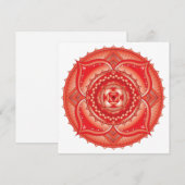 Correspondance Carte de note Carré Root Chakra Red Mandala (Devant / Derrière)