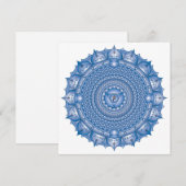 Correspondance Carte de note Carré Throat Chakra Blue Mandala (Devant / Derrière)
