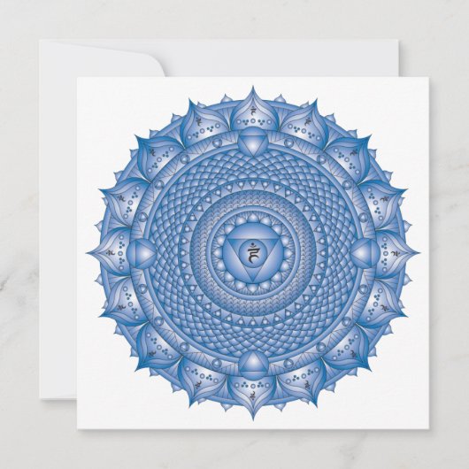Correspondance Carte de note Carré Throat Chakra Blue Mandala (Devant)