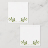 Correspondance Carte de note carrée plate SAGE 2,5" (Devant / Derrière)