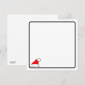 Correspondance carte de note chapeau de Père Noël (Devant / Derrière)