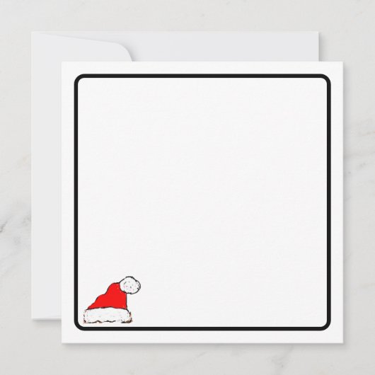 Correspondance carte de note chapeau de Père Noël (Devant)