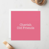 Correspondance Carte de note Cherish Old Friends (Devant/Arrière en situation)