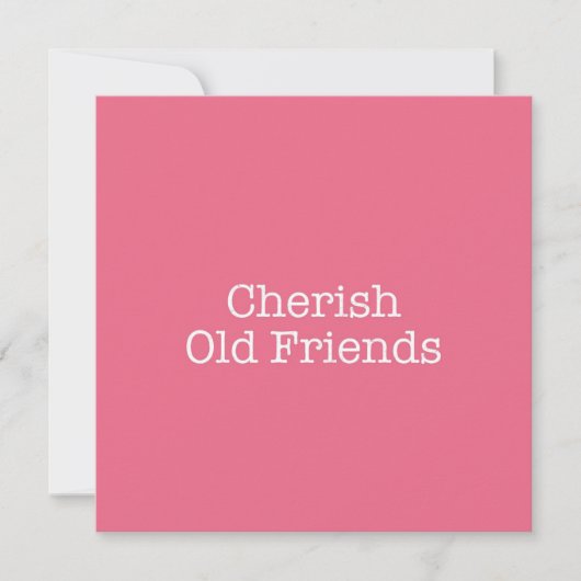 Correspondance Carte de note Cherish Old Friends (Devant)