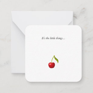 Correspondance Carte de note Cherry Mini Thank You