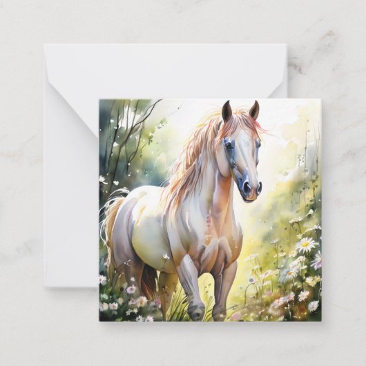 Correspondance Carte de note Cheval Cute (Devant)