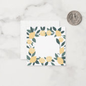 Correspondance Carte de note citron (Devant/Arrière en situation)