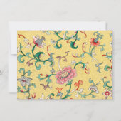 Correspondance Carte de note classique Chinoiserie jaune et verte (Dos)