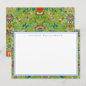 Correspondance Carte de note classique Green Chinoiserie (Devant / Derrière)