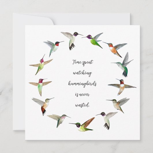 Correspondance Carte de note Colibri (Devant)