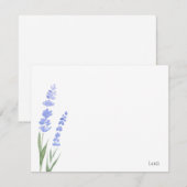 Correspondance Carte de note couleur aquarelle (Devant / Derrière)