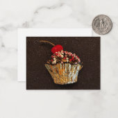 Correspondance Carte de note Cupcake (Devant/Arrière en situation)