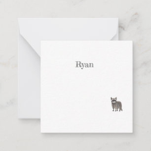 Correspondance Carte de note Cute Racoon