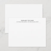 Correspondance Carte de note d'adresse de nom professionnel (Devant / Derrière)