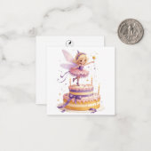 Correspondance Carte de note d'anniversaire d'Imaginaire de fée (Devant/Arrière en situation)