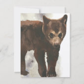 Correspondance Carte de note d'aquarelle de l'ours Brown (Dos)