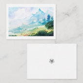 Correspondance carte de note d'aquarelle nature (Devant / Derrière)