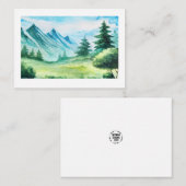 Correspondance carte de note d'aquarelle nature (Devant / Derrière)