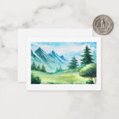 Correspondance carte de note d'aquarelle nature (Devant/Arrière en situation)