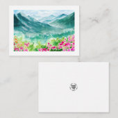 Correspondance carte de note d'aquarelle nature (Devant / Derrière)