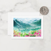 Correspondance carte de note d'aquarelle nature (Devant/Arrière en situation)