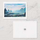 Correspondance carte de note d'aquarelle nature (Devant / Derrière)