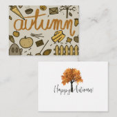 Correspondance Carte de note d'automne avec enveloppe automne (Devant / Derrière)
