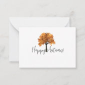 Correspondance Carte de note d'automne avec enveloppe automne (Dos)