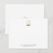 Correspondance Carte de note d'avocat personnalisée (Devant / Derrière)