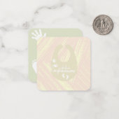 Correspondance Carte de note de Baby Shower (Devant/Arrière en situation)