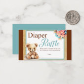 Correspondance Carte de note de Baby shower de plongeur Boho Blue (Devant/Arrière en situation)