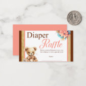 Correspondance Carte de note de Baby shower de plongeur Boho Pink (Devant/Arrière en situation)