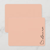 Correspondance Carte de note de cadeau personnalisée avec nom en  (Devant / Derrière)