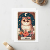 Correspondance Carte de note de chat (Devant/Arrière en situation)