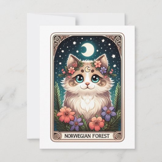 Correspondance Carte de note de chat (Devant)