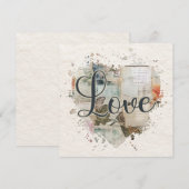 Correspondance Carte de note de cœur d'amour romantique (Devant / Derrière)