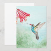 Correspondance Carte de note de colibri (Devant / Derrière)